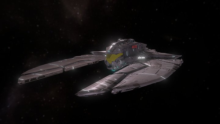 Space Fighter Aircraft with Animated Wings – Free 3D Model STL
