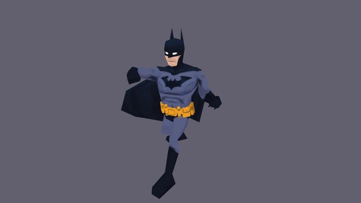 Low Poly Batman 3D Model