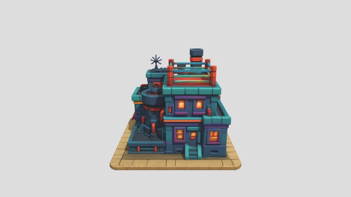 Ancient Building Factory Asset