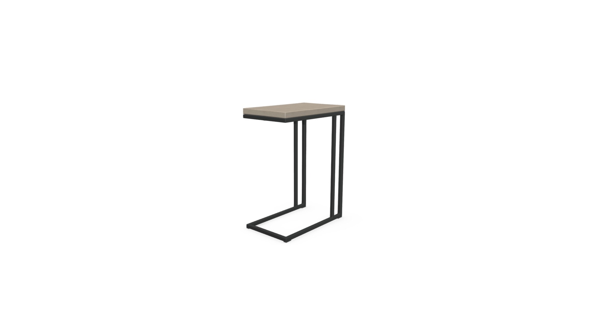 Edson side table, Cement and Metal Download Free 3D model by