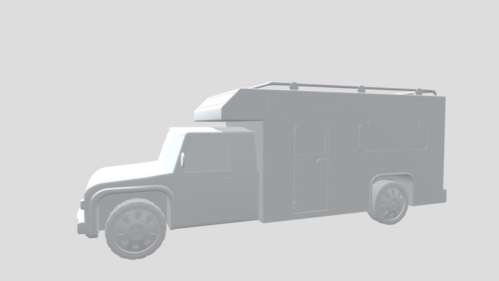 RV Motorhome Camper 3D Model