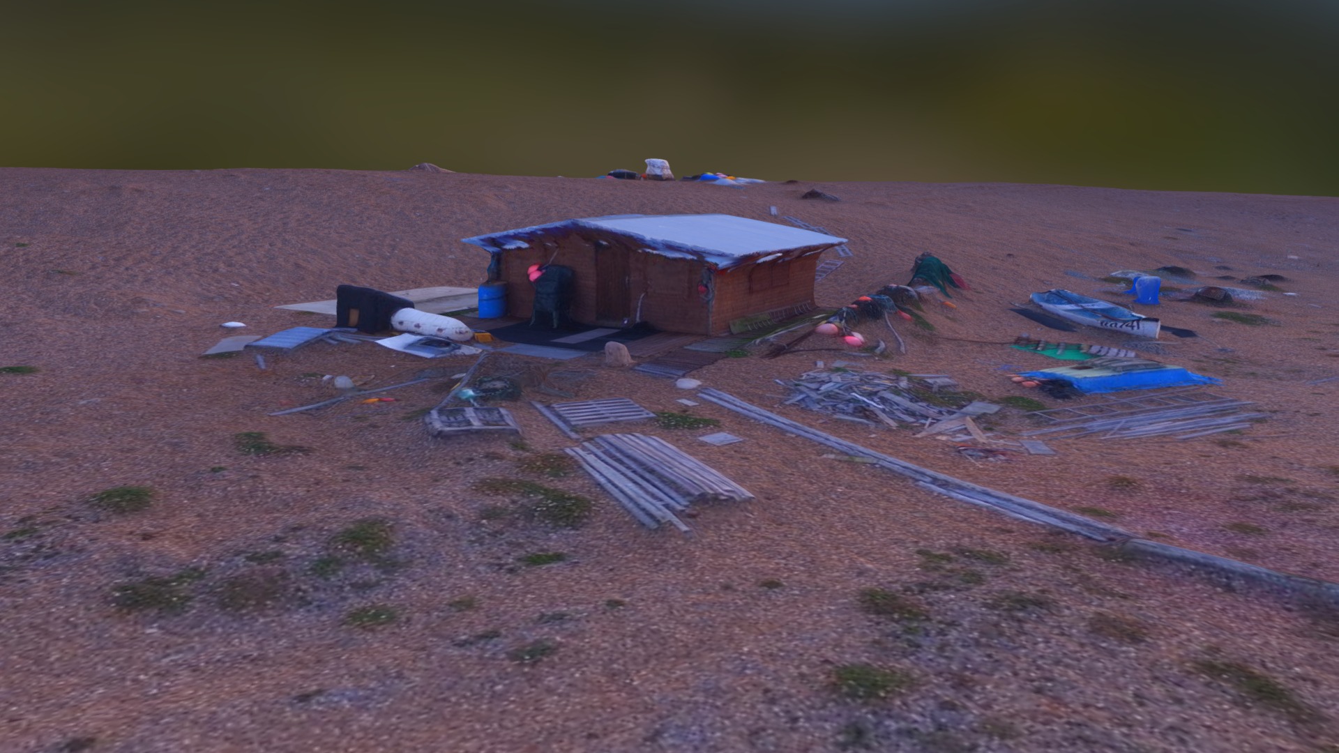 Fishermans Hut Chesil Beach Buy Royalty Free 3D model by EagleVista [5a03540] Sketchfab Store