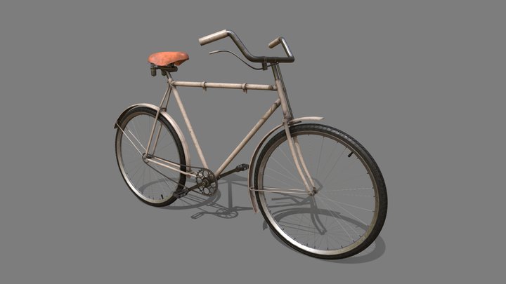 Realistic Old Bike Model 3D Model