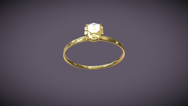 Ring, Gold with Diamond 3D Model