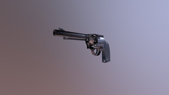 Revolver R8 en Blender 3D Model