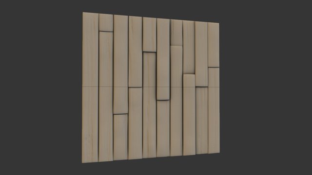 Wood Wall 3D Model