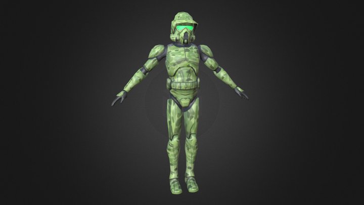 CGI Kashyyyk Arf Trooper 3D Model