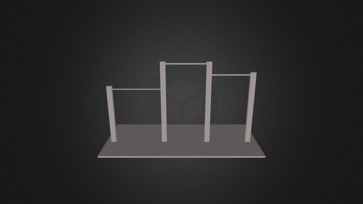 Street Workout: Trzy drążki 3D Model