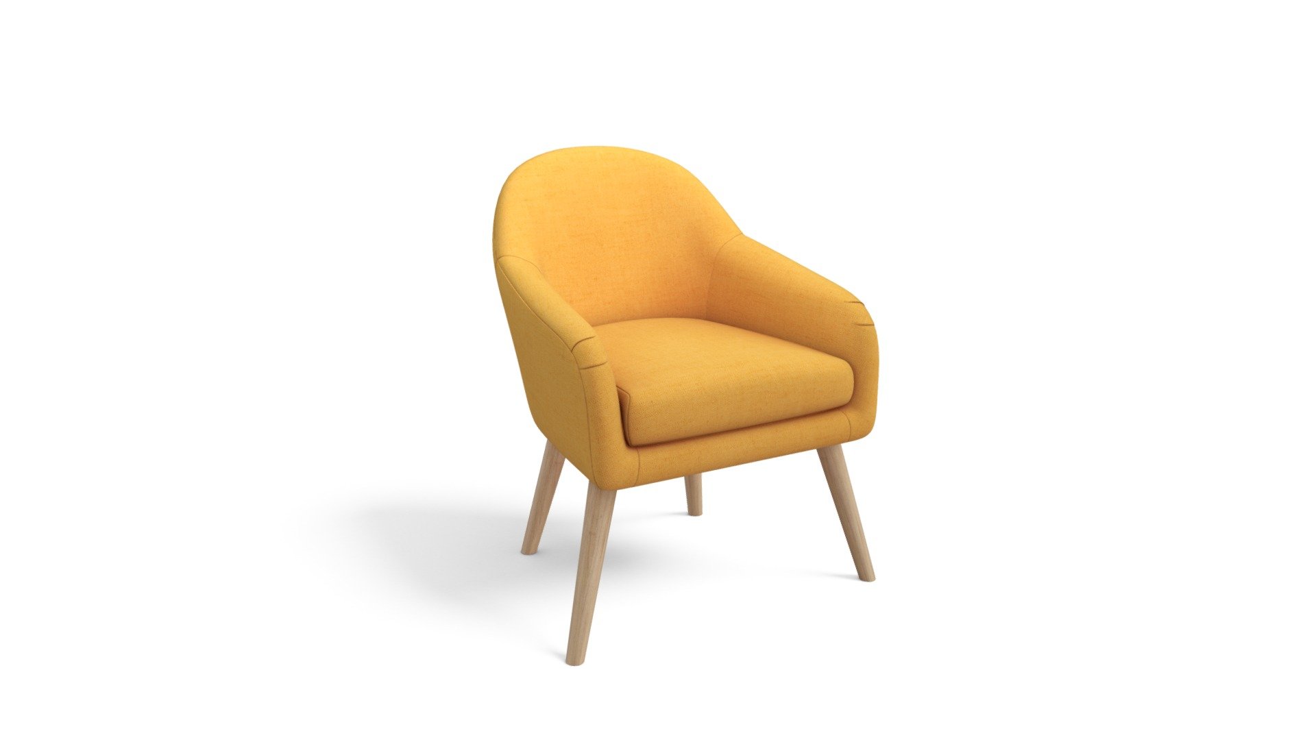 Chloe Accent Chair, Honey Yellow