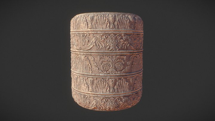 Trim Sheet Ornaments Cylinder 3D Model