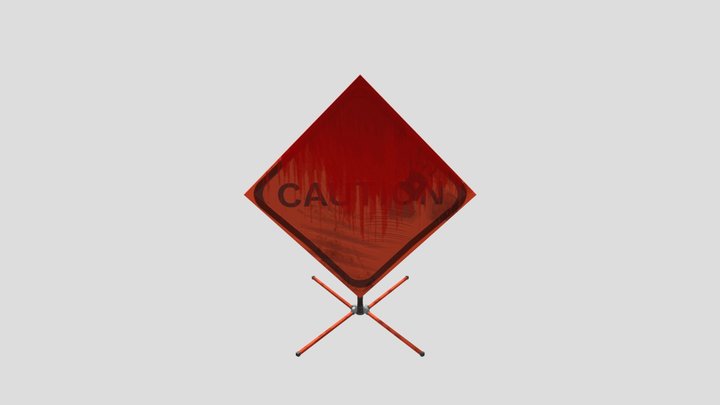 SpooooookyCautionSign 3D Model
