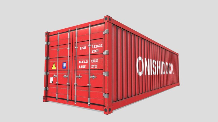 Container Red 3D Model