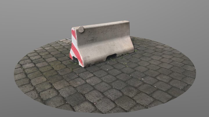 Jersey road barrier no.2 (Free Photoscan) 3D Model