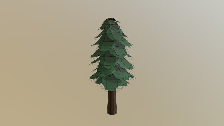 Low Poly Redwood Tree 3D Model