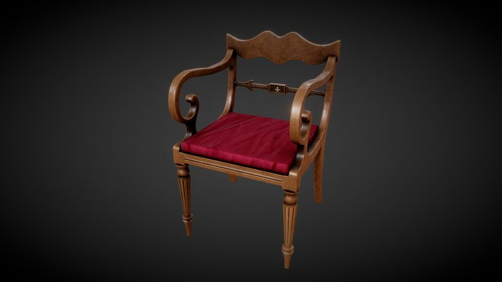 Victorian Style Chair 3D Model