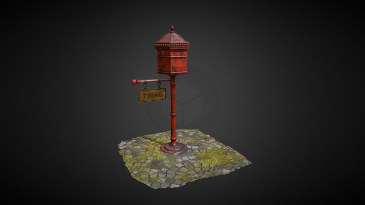Red mailbox 3D Model
