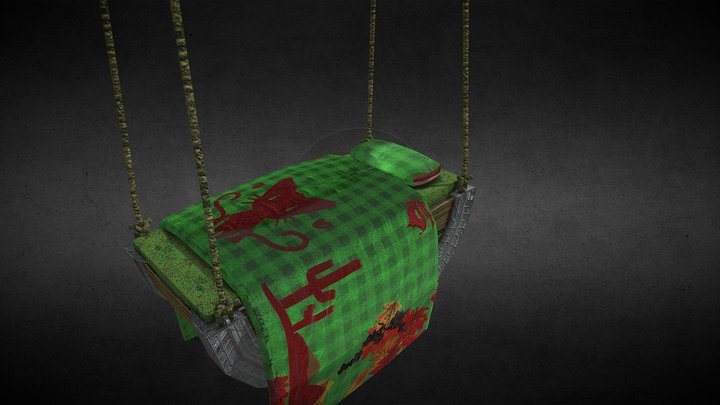 PRAC_1107_Bed_low1 3D Model