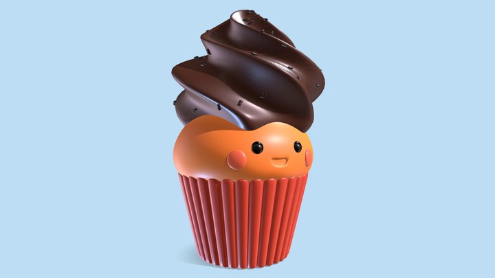 Cutie Cupcake 3D Model