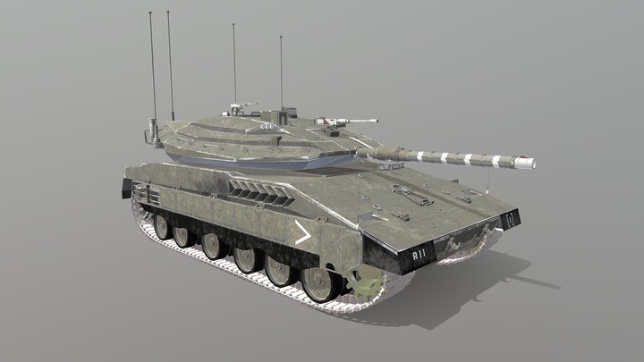 Tank treads animation 3D Model