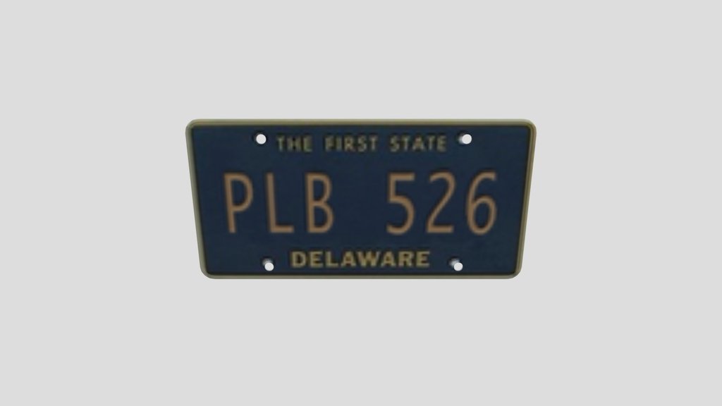 Delaware Licence Plate Pl