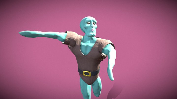 Beautiful Squidward Dancing 3D Model