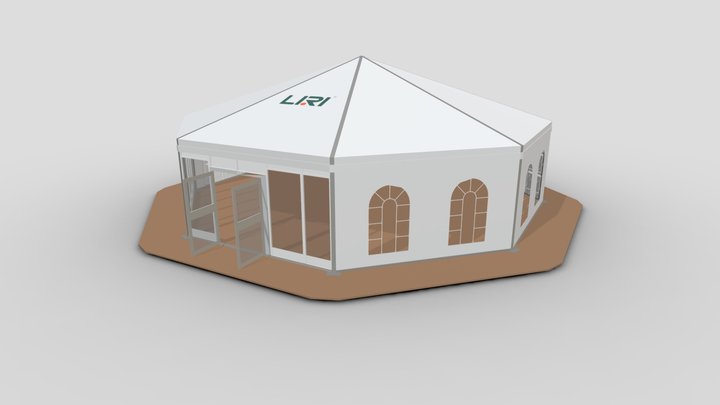 8 Sided Polygon Tent 3D Model