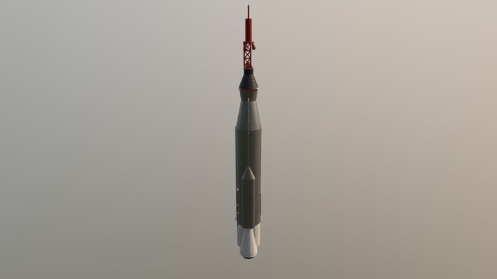 Atlas-LV Rocket 3D Model