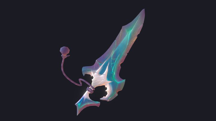 Stylized Crystal Sword 3D Model
