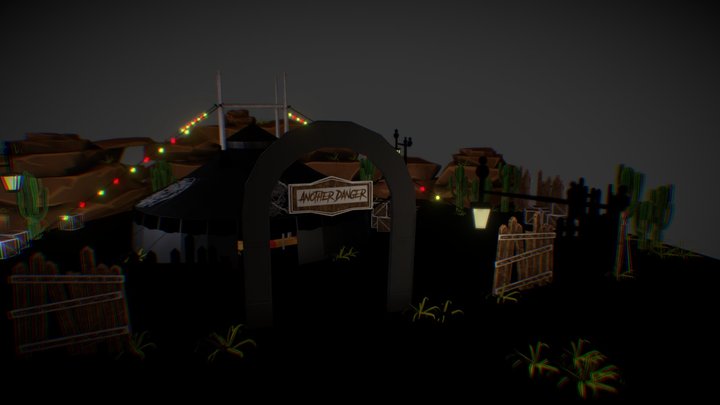 circus in desert 3D Model