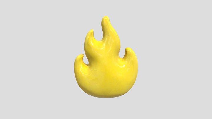 Golden Flame 3D Model