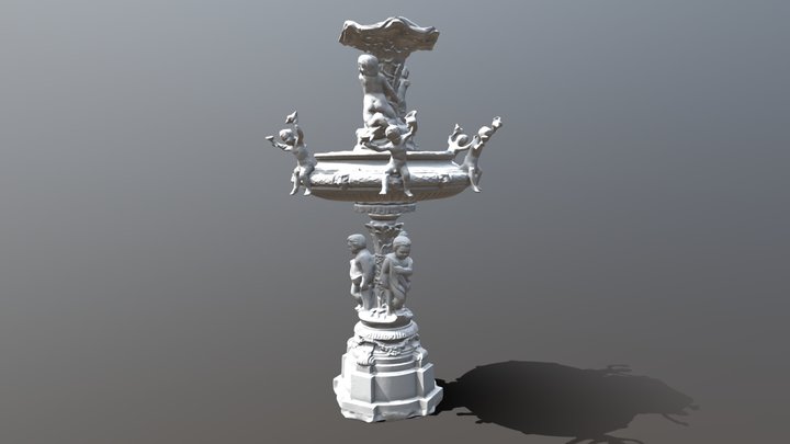 Fuente Parque Central de Granada. 3D Model