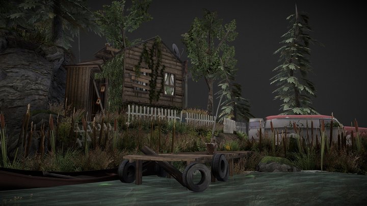 DAE Diorama - Forest Loner 3D Model