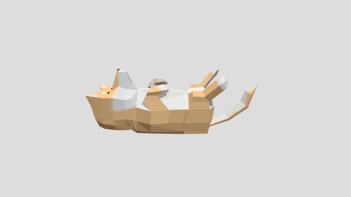Low Poly Shiba Inu 3D Model