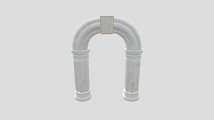 3D Asset - Greek Temple Inspired Archway 3D Model