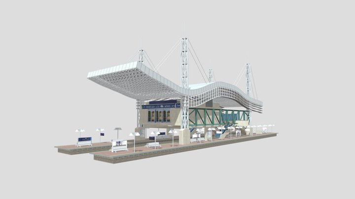 Hashalom Train Station - Tel Aviv 3D Model