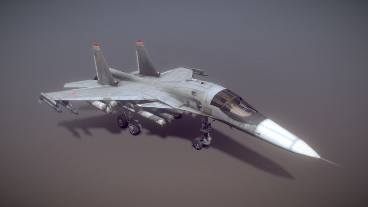 SU-34 (Landing) 3D Model