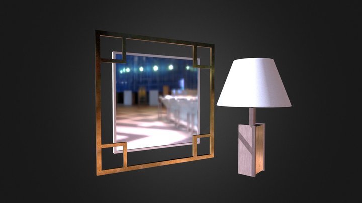 Lamp and miror 3D Model