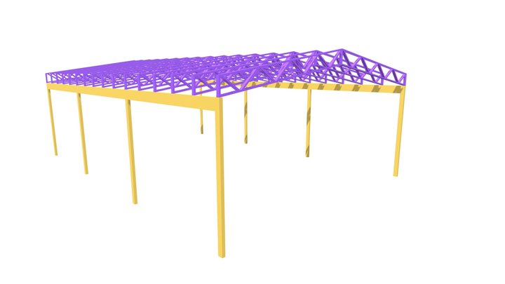 13.5X9M Shed Gable 3D Model