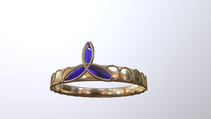 Sapphire Crown 3D Model