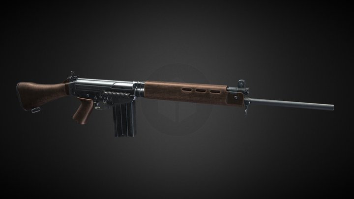 FN FAL Rifle 3D Model