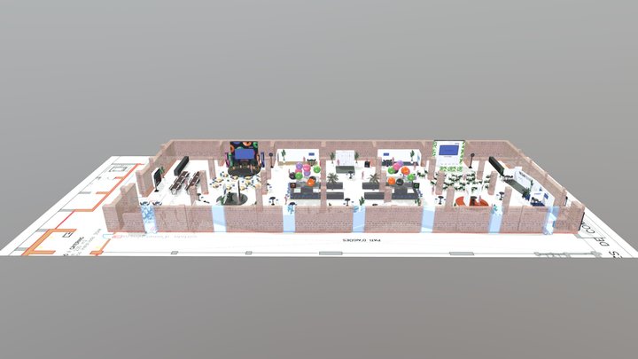 The Class Conference Set Up Spaces 3D Model