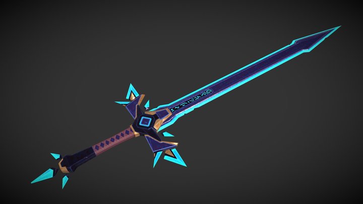 Low Poly Stylized Sword 3D Model