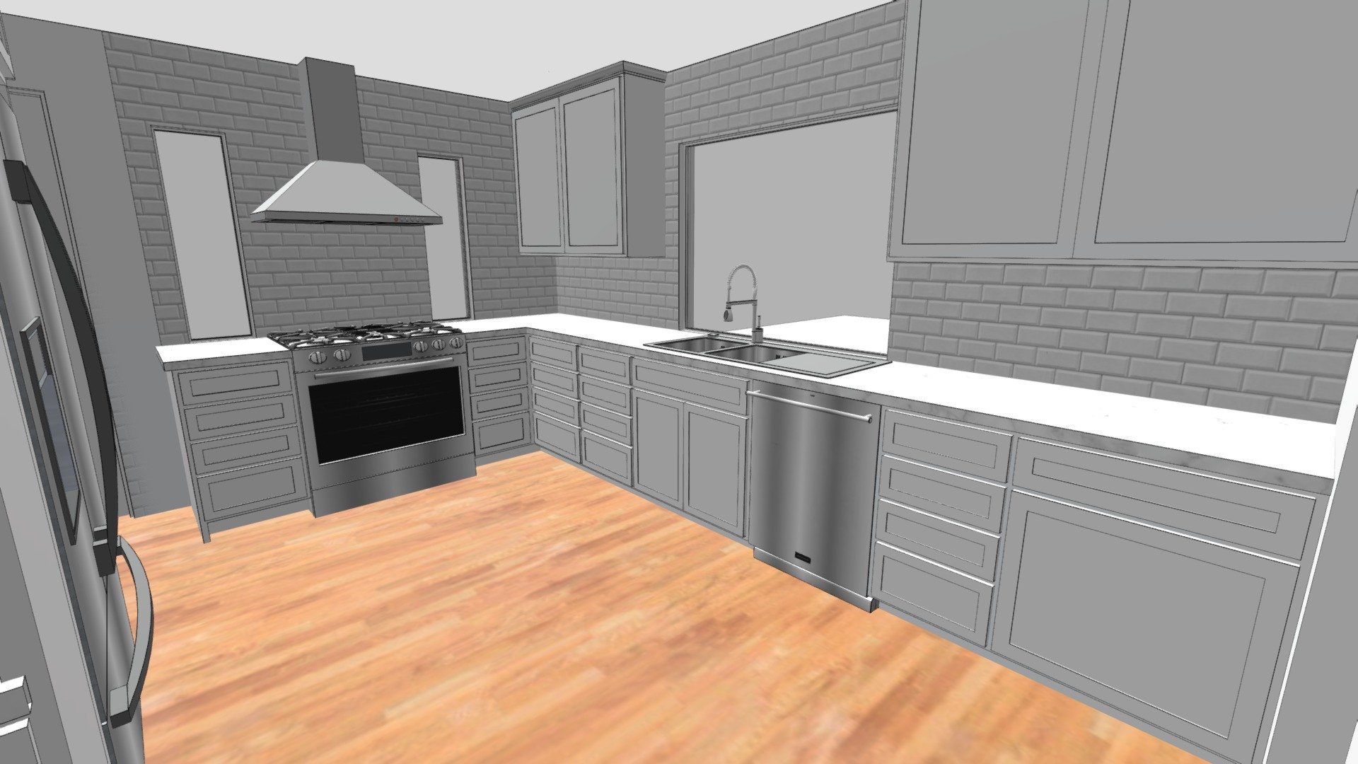 Kitchen Remodel - 3D model by Houses (@epicdb) [5a1a06d] - Sketchfab