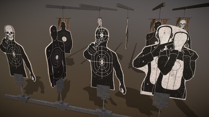 Shooting Targets Pack 3D Model