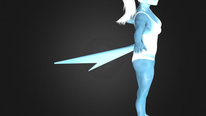 Shark Lady 3D Model
