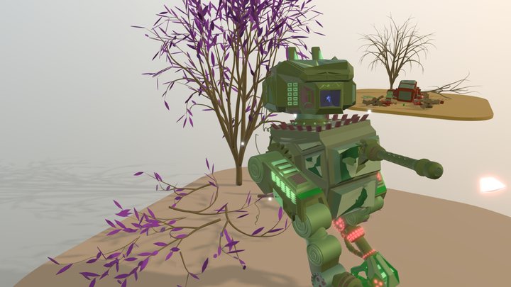 Damaged Robot – Draft Variants 3D Model