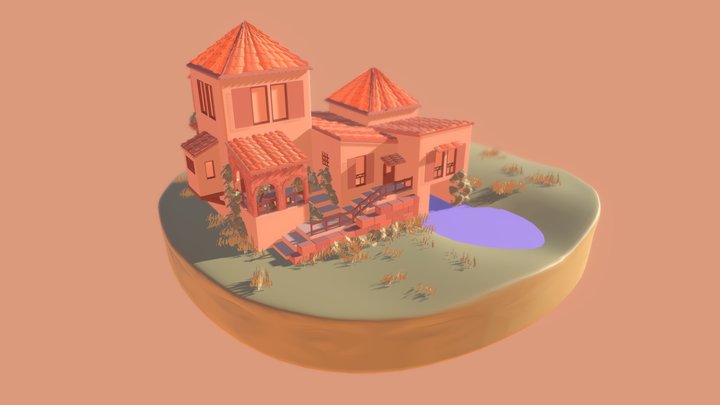 Mediterranean House 3D Model