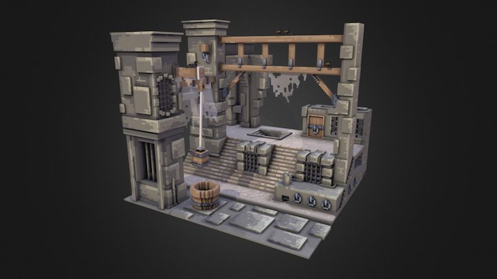 Piranesi prison (voxel) 3D Model