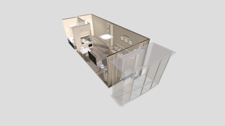 Studio Apartment 3D Model