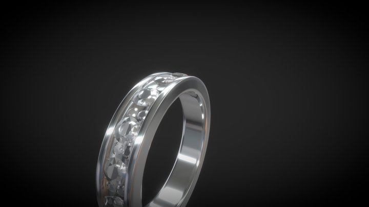 Ring_Concept2_White_Diamonds 3D Model